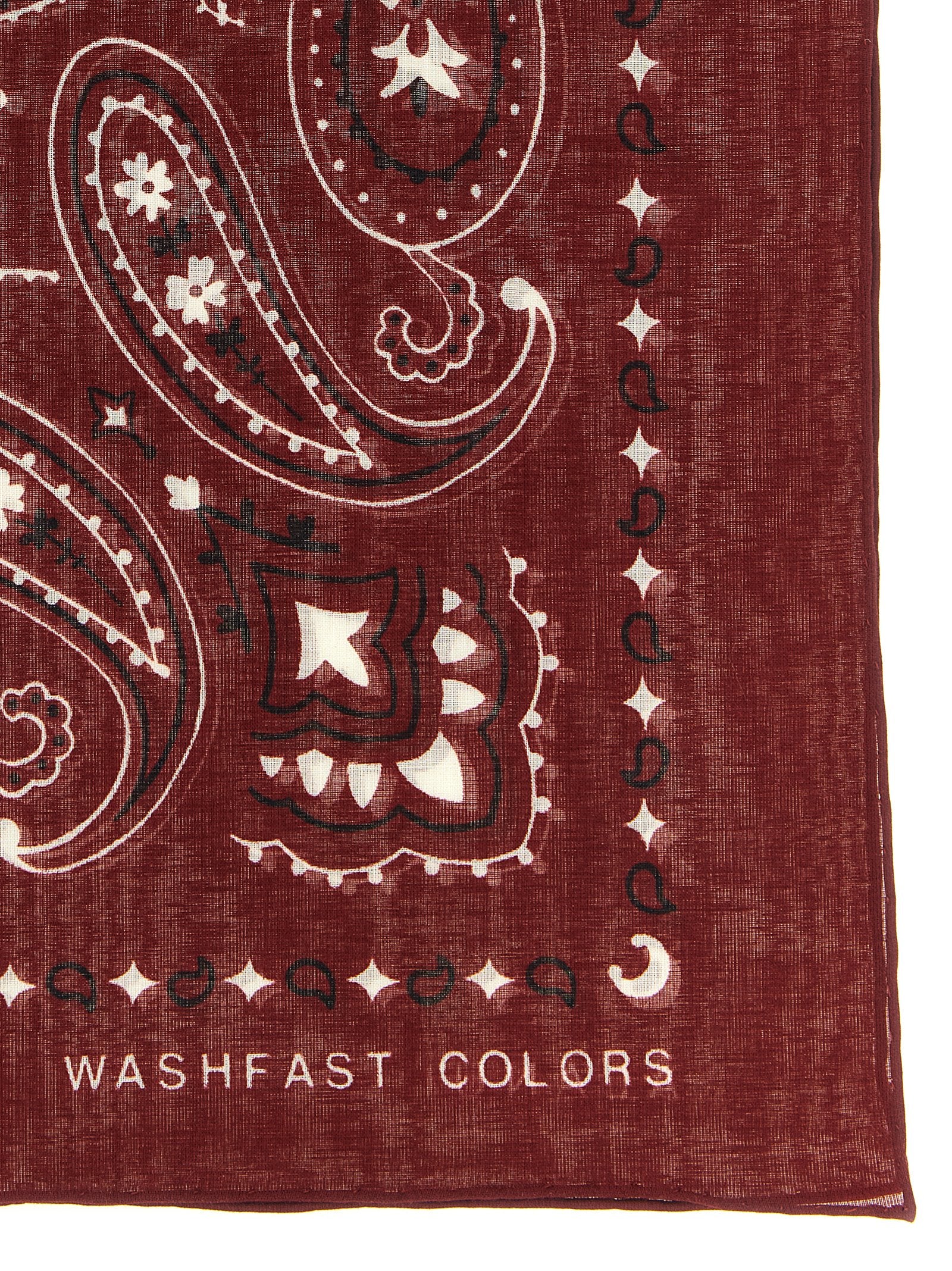 Alanui Paisley-Print Scarf — Burgundy, view 2