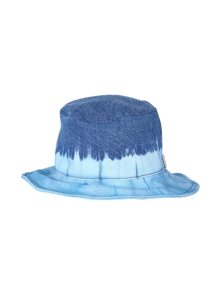 Alberta Ferretti 36010182_1342 Tie-Dye Cotton Bucket Hat — Blue, view 3