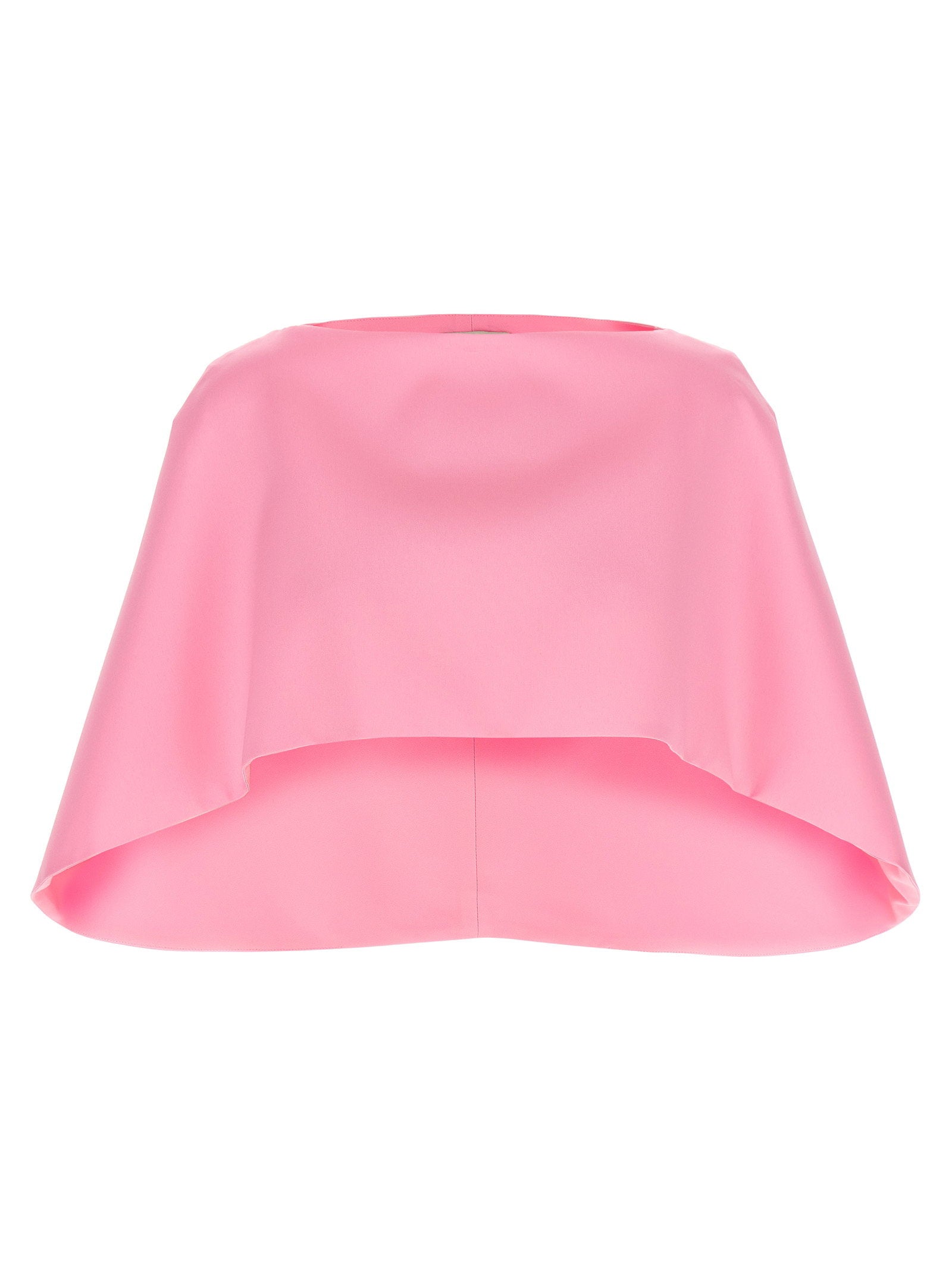 Alberta Ferretti Cropped Silk-Blend Cape — Pink by Alberta Ferretti