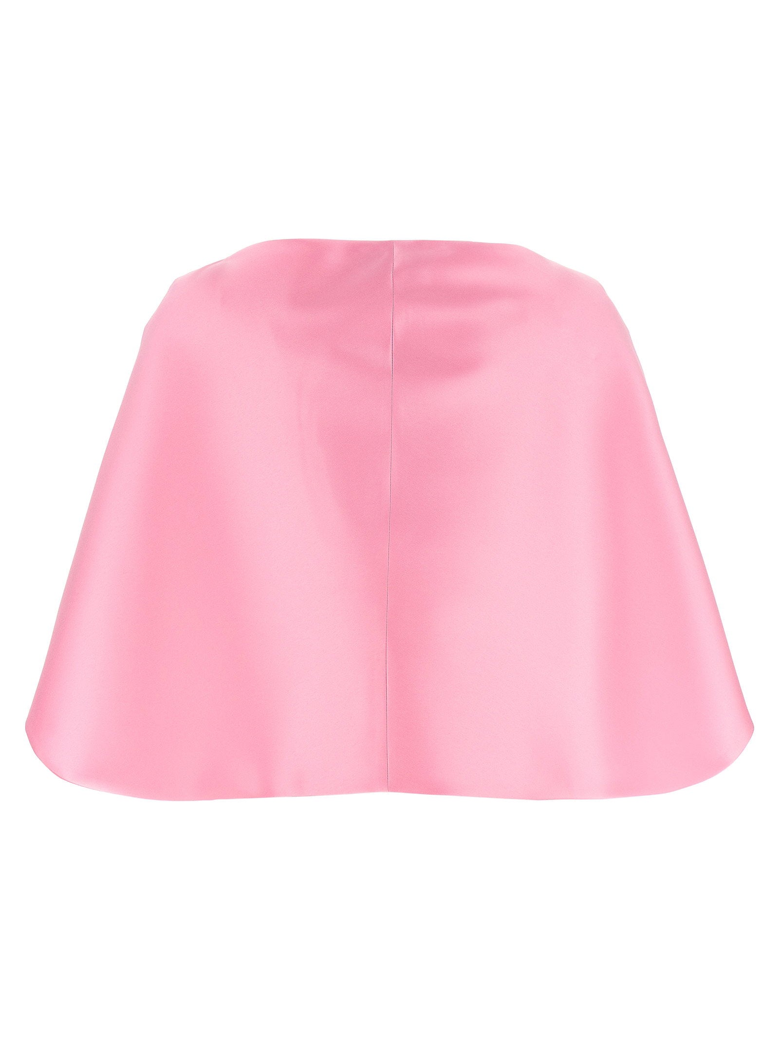 Alberta Ferretti Cropped Silk-Blend Cape — Pink, view 2