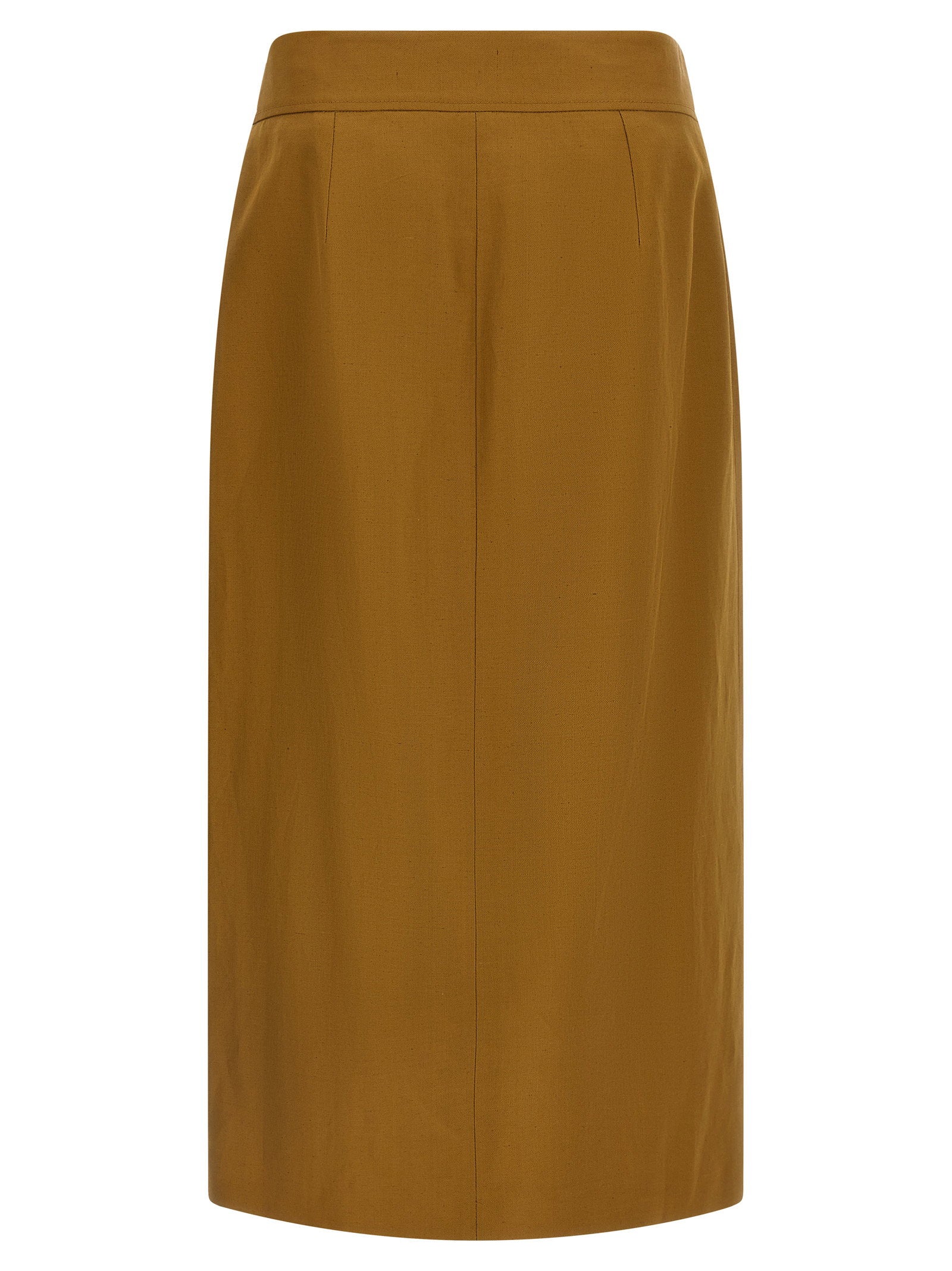 Alberto Biani Wrap Skirt — Brown, view 2