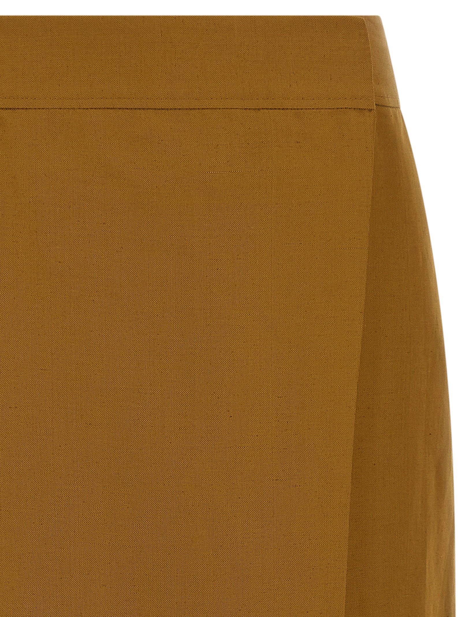Alberto Biani Wrap Skirt — Brown, view 3