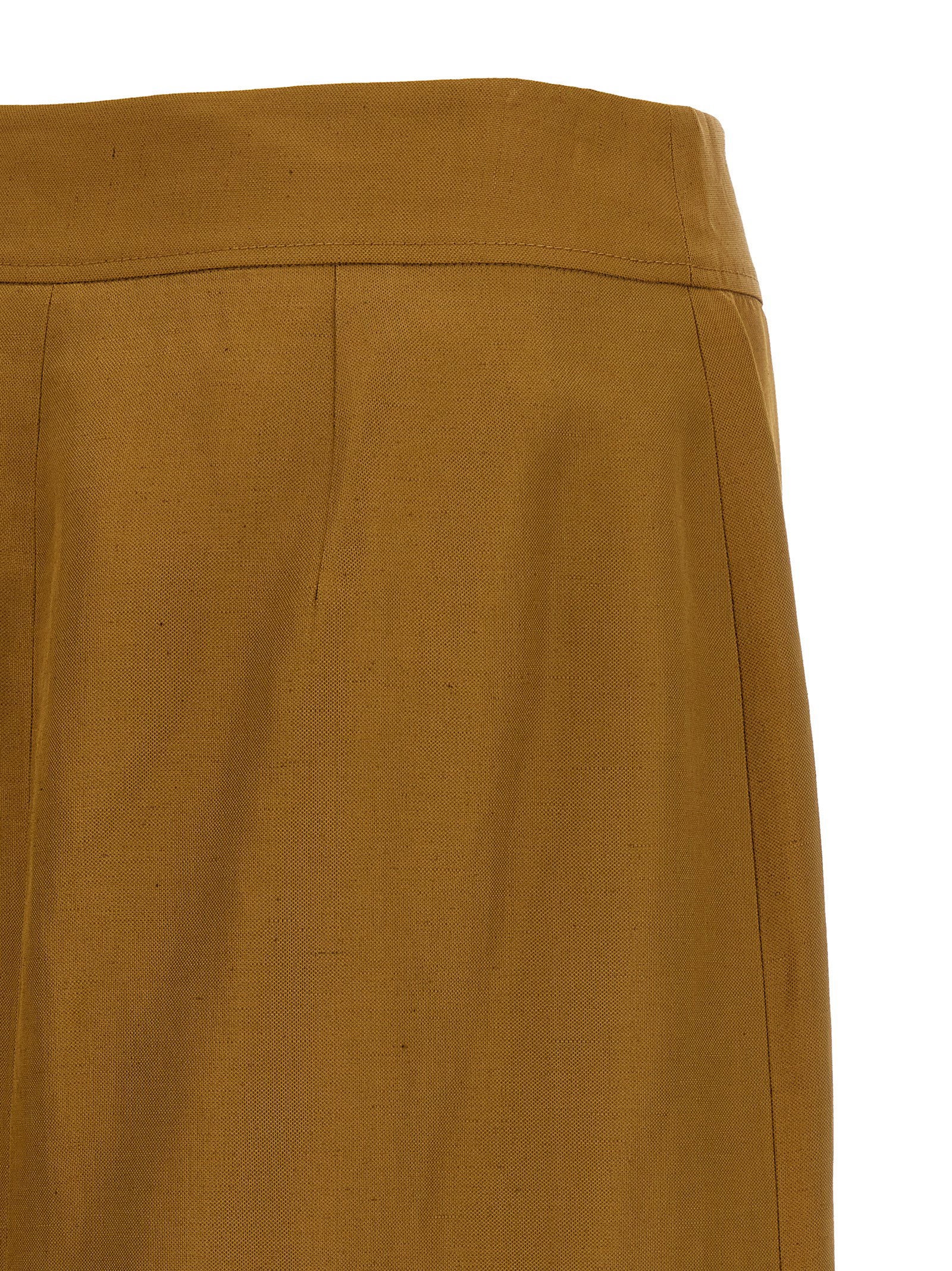 Alberto Biani Wrap Skirt — Brown, view 4