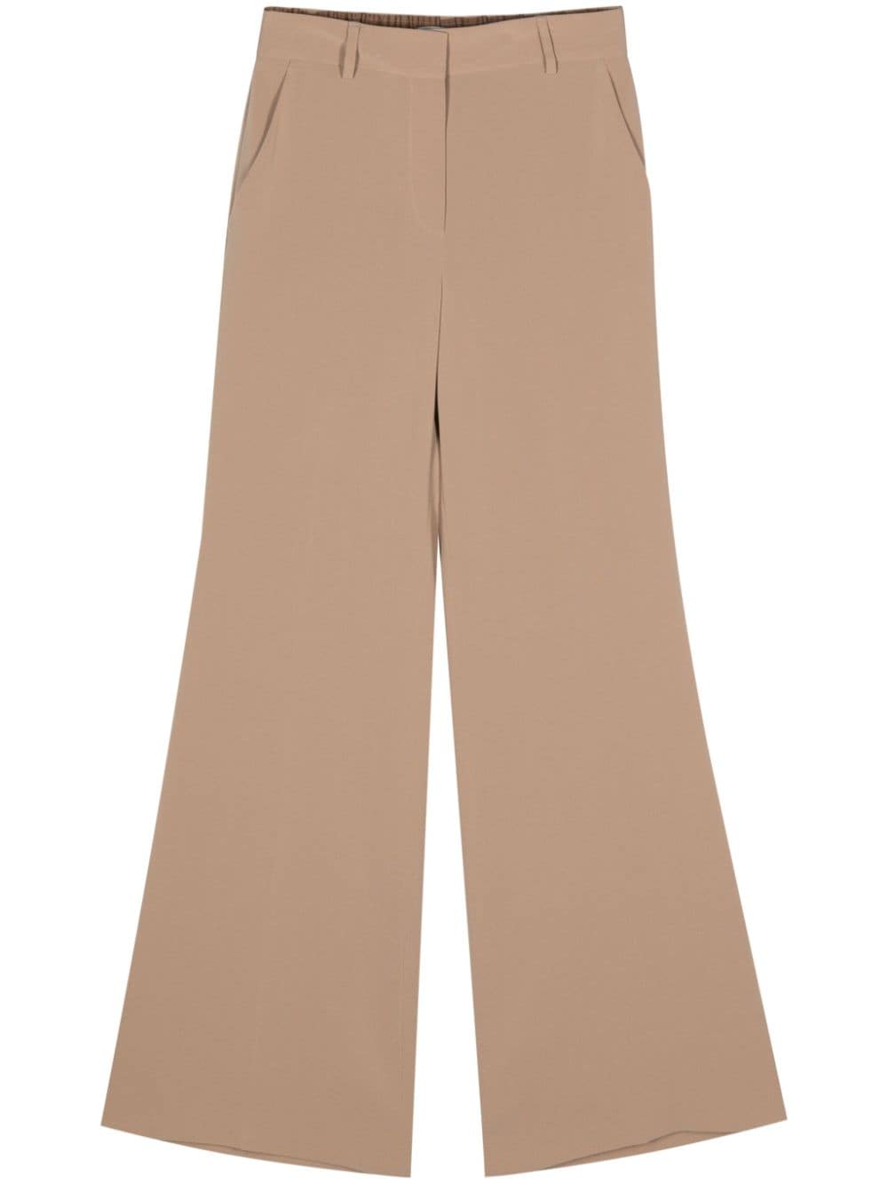 Alberto Biani Flared Cady Trousers — Beige by Alberto Biani