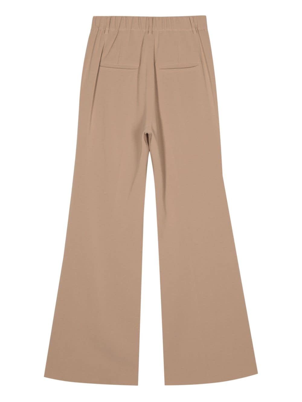 Alberto Biani Flared Cady Trousers — Beige, view 2