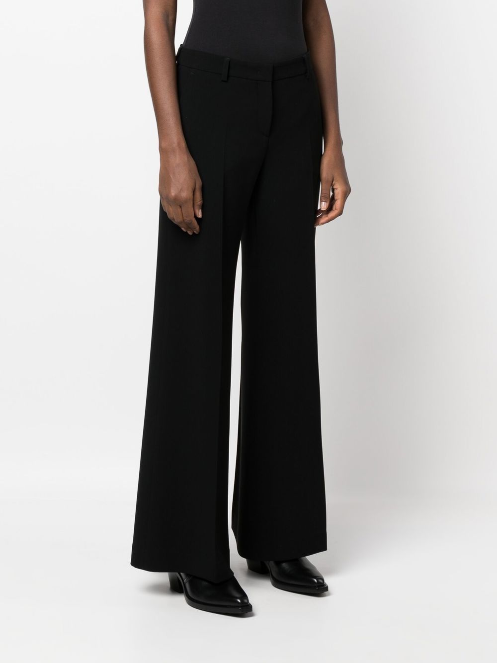 Alberto Biani Tailored Flared Trousers — Black, view 5