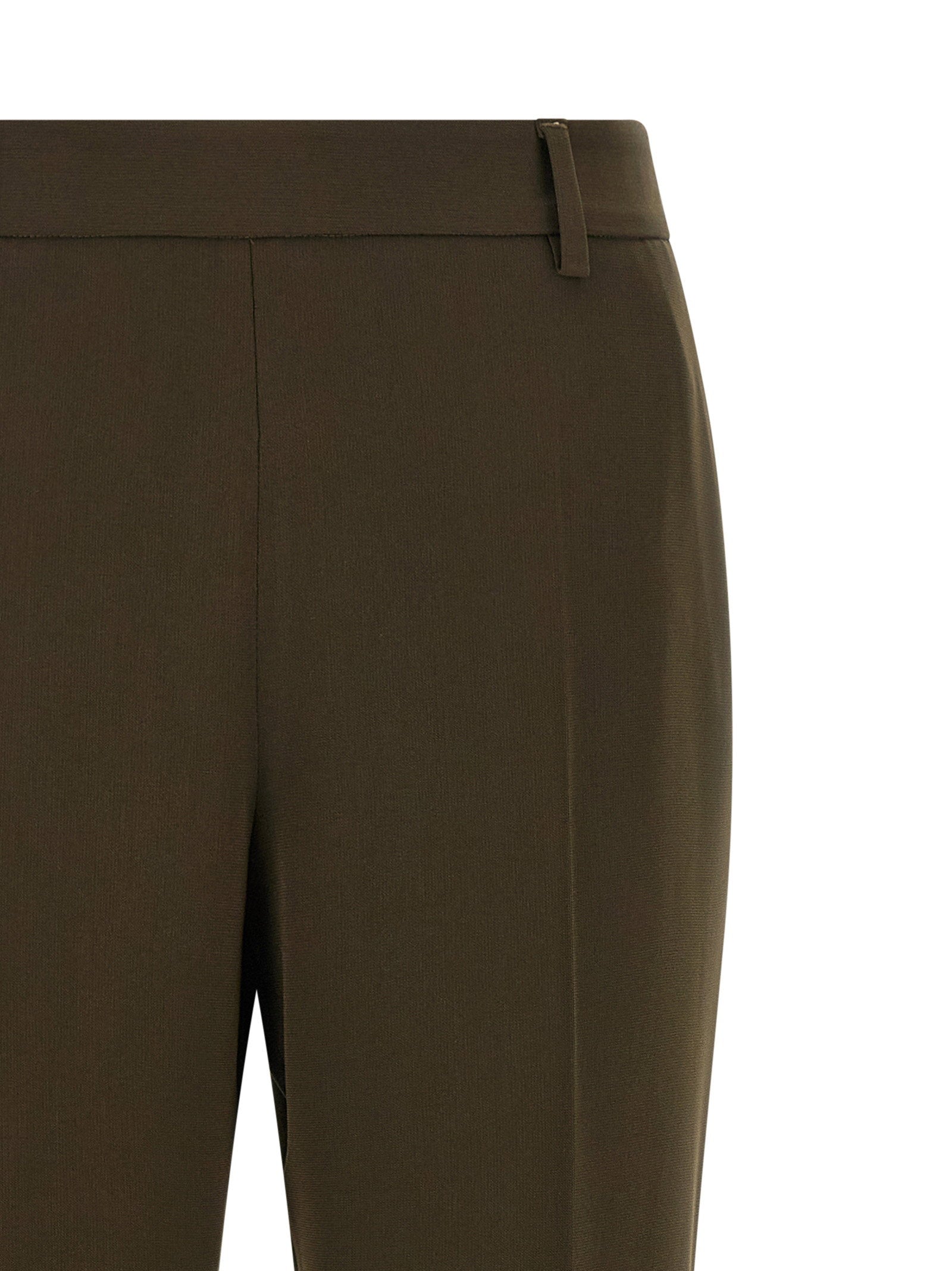 Alberto Biani Crêpe Stretch Trousers — Olive, view 3