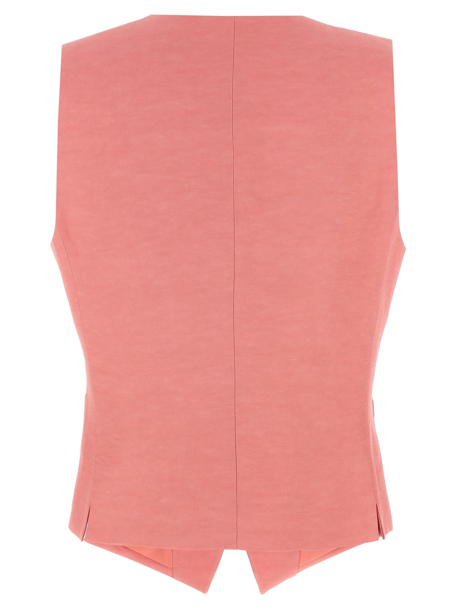 Alberto Biani Linen-Viscose Blend Vest — Pink, view 2