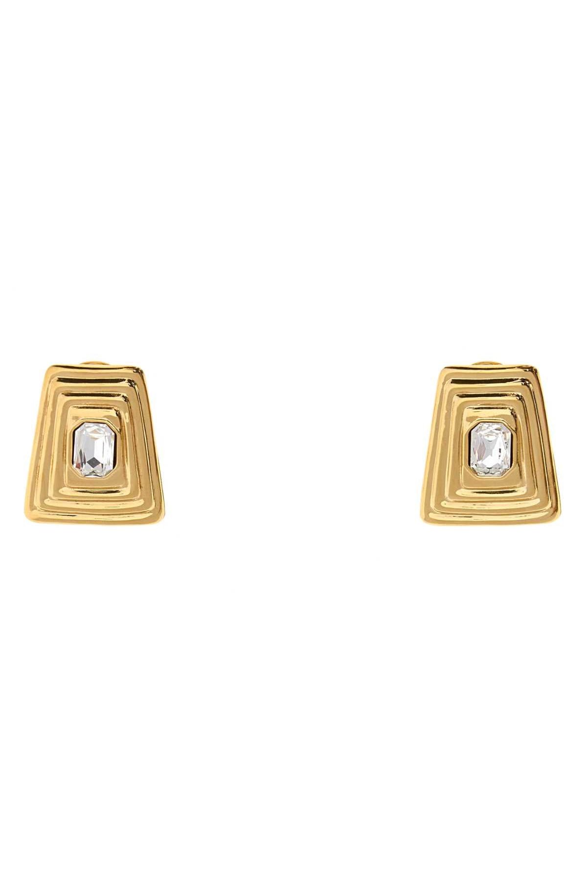 Alessandra Rich Crystal Earrings — Gold by Alessandra Rich
