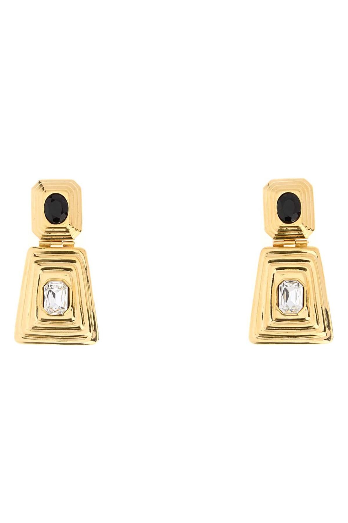 Alessandra Rich Crystal Earrings — Gold by Alessandra Rich