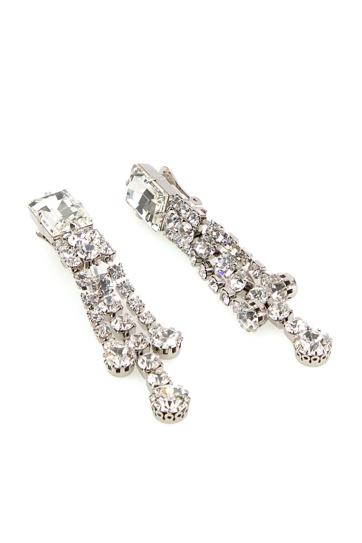 Alessandra Rich Earrings — Clear, view 2