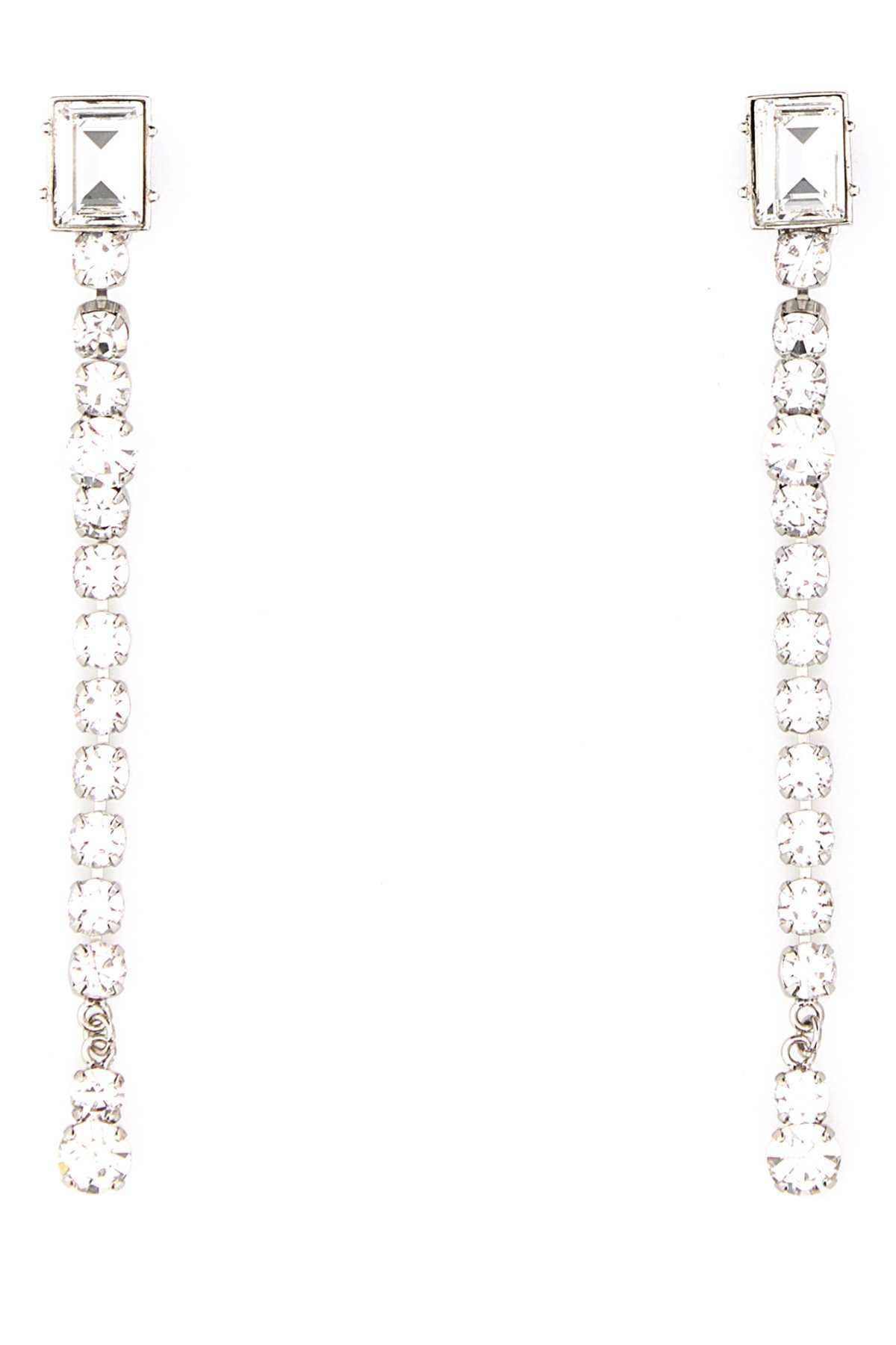 Alessandra Rich Crystal Earrings — Silver by Alessandra Rich