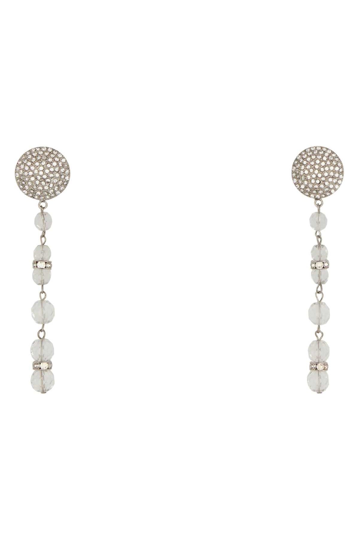 Alessandra Rich Crystal-Embellished Earrings — Silver by Alessandra Rich