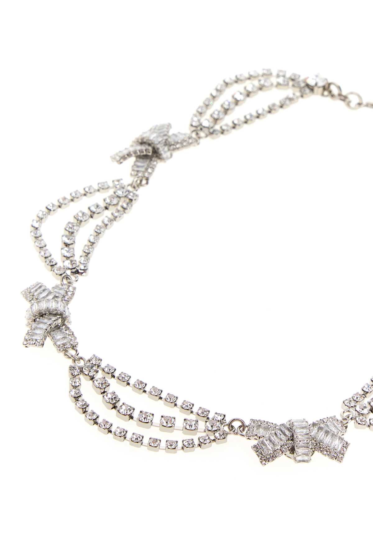 Alessandra Rich Necklace — Silver, view 2