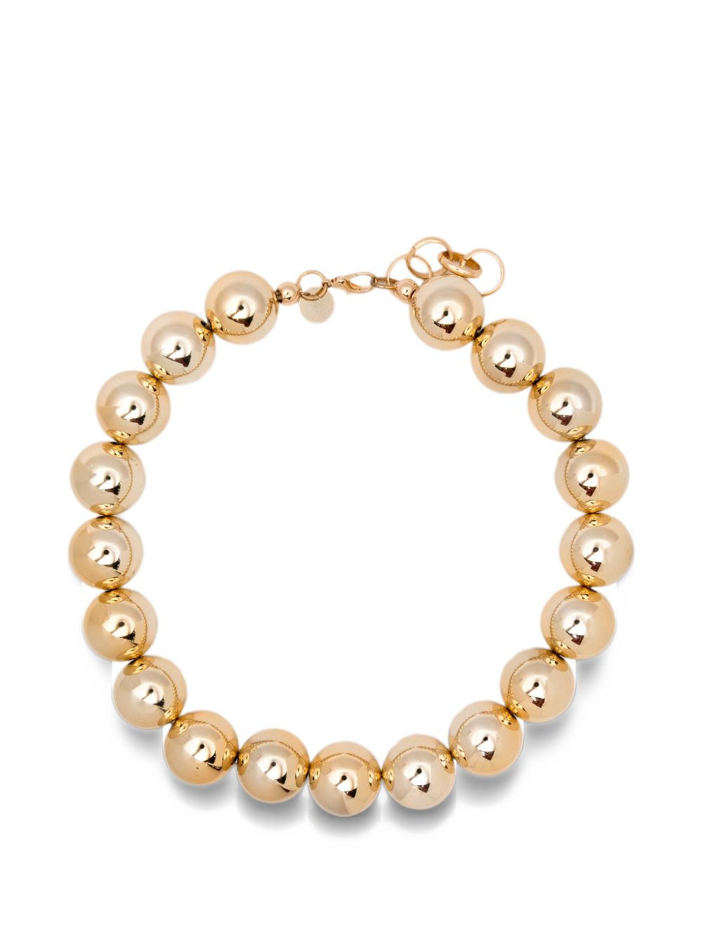 Alessandro Enriquez Polished Ball-Chain Necklace — Gold by Alessandro Enriquez
