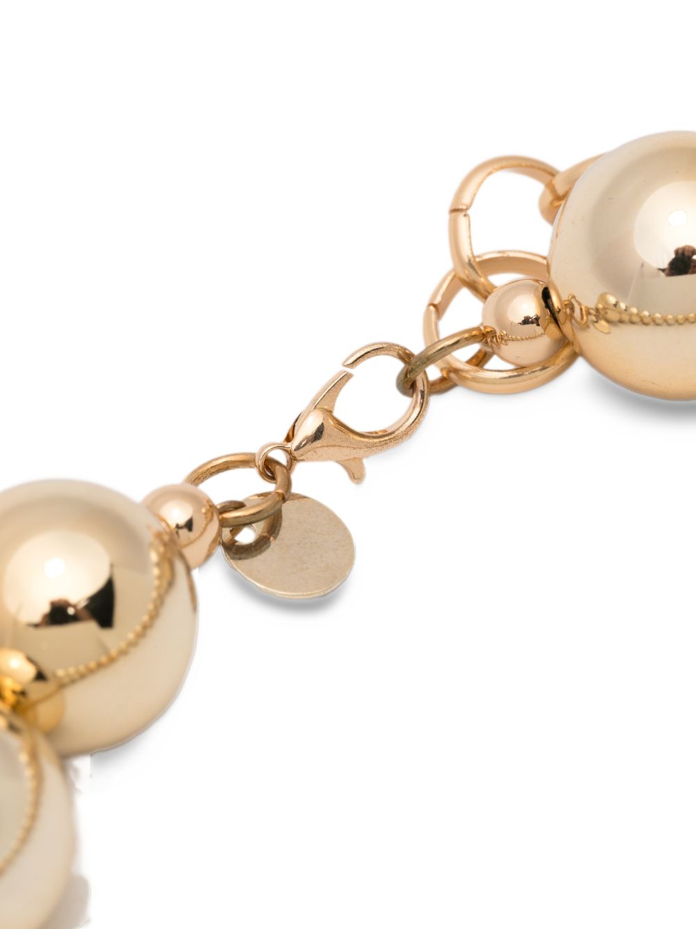 Alessandro Enriquez Polished Ball-Chain Necklace — Gold, view 3