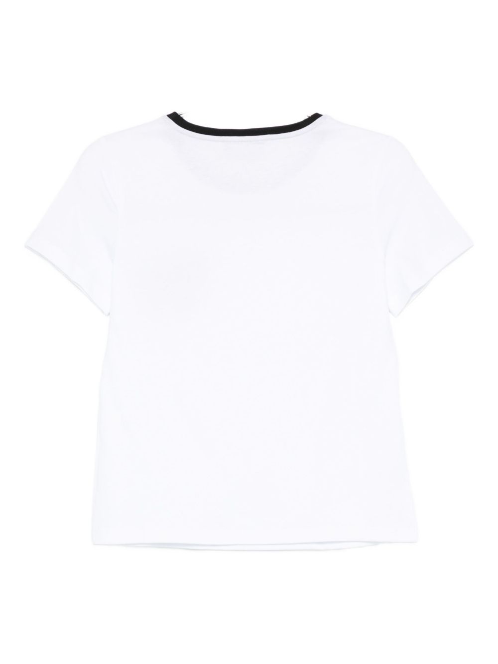 Alessandro Enriquez Embroidered Cotton T-Shirt — White, view 3