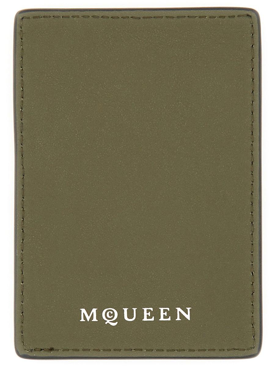 Alexander McQueen Skull Magnetic Card Case — Brown by Alexander McQueen