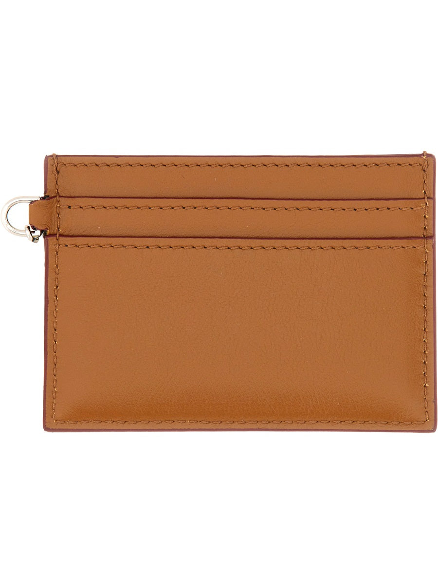 Alexander McQueen Leather Card Case — Buff, view 4