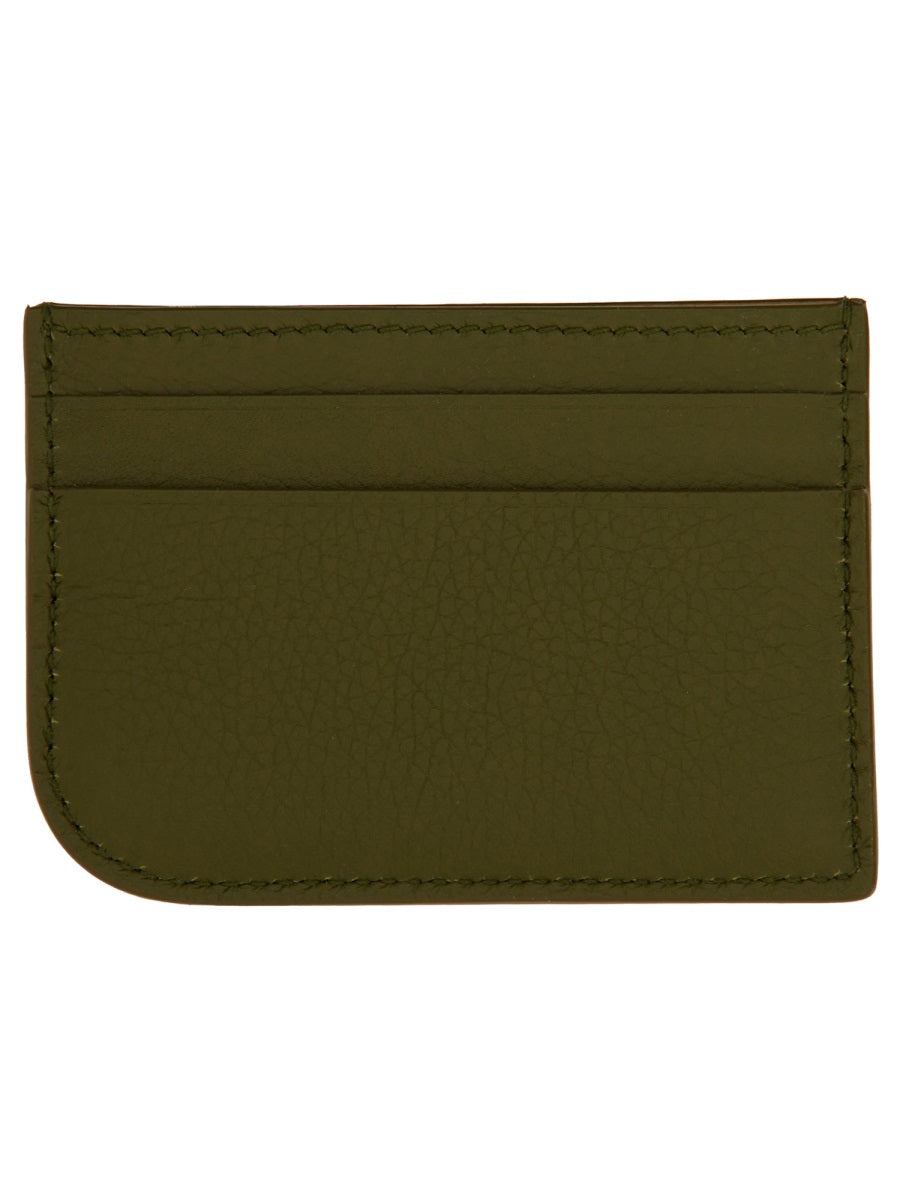 Alexander McQueen Calf Leather Card Case — Green by Alexander McQueen