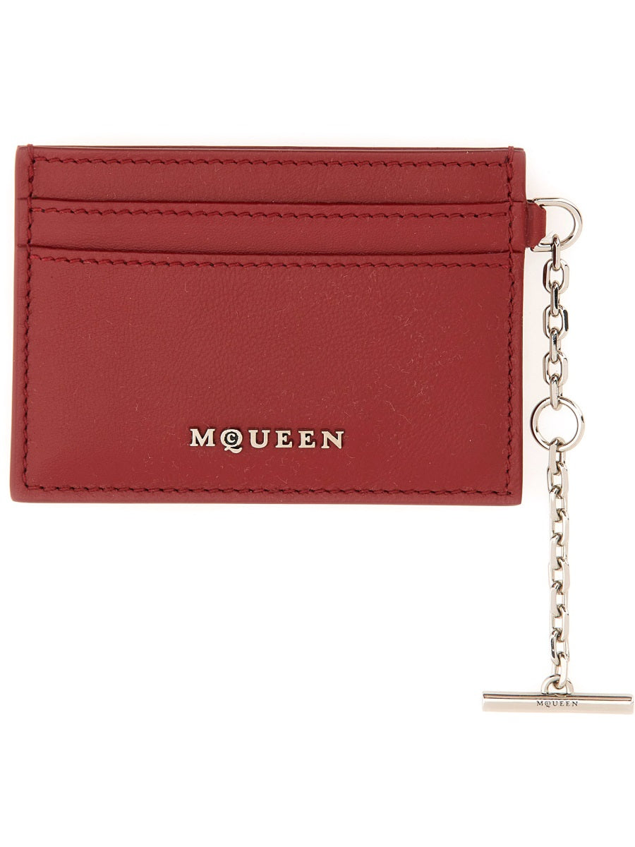 Alexander McQueen Sling Card Case — Red, view 2