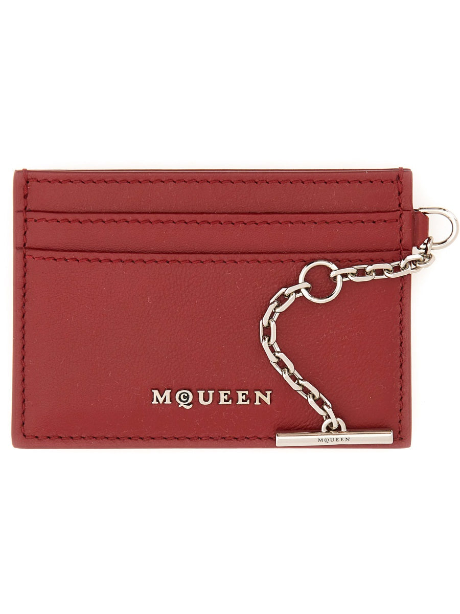 Alexander McQueen Sling Card Case — Red, view 3