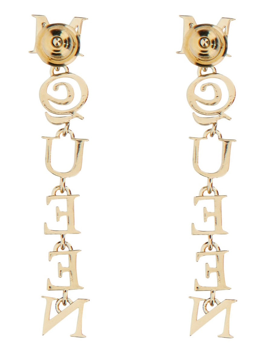 Alexander McQueen Logo Earrings — Gold by Alexander McQueen
