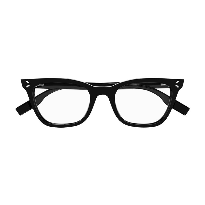 Alexander McQueen Square Full Rim Eyeglasses — Black, view 2