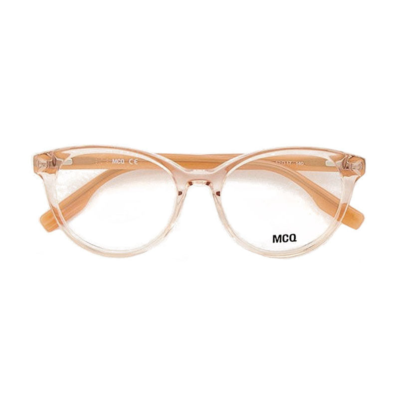 Alexander McQueen Transparent Pink Acetate Eyeglasses — Pink, view 2