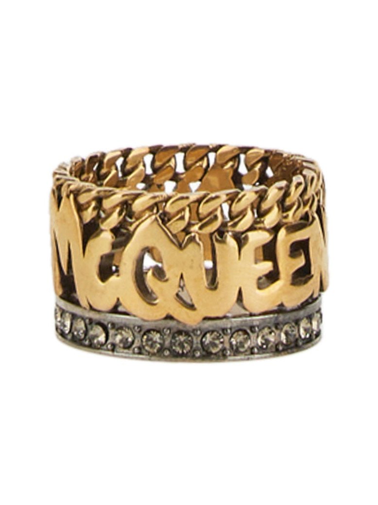 Alexander McQueen Graffiti Ring — Gold by Alexander McQueen