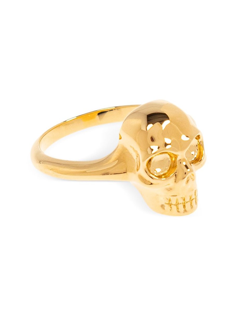 Alexander McQueen Skull Ring — Gold, view 4