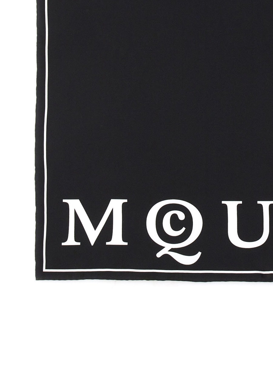 Alexander McQueen Silk Scarf — Black by Alexander McQueen