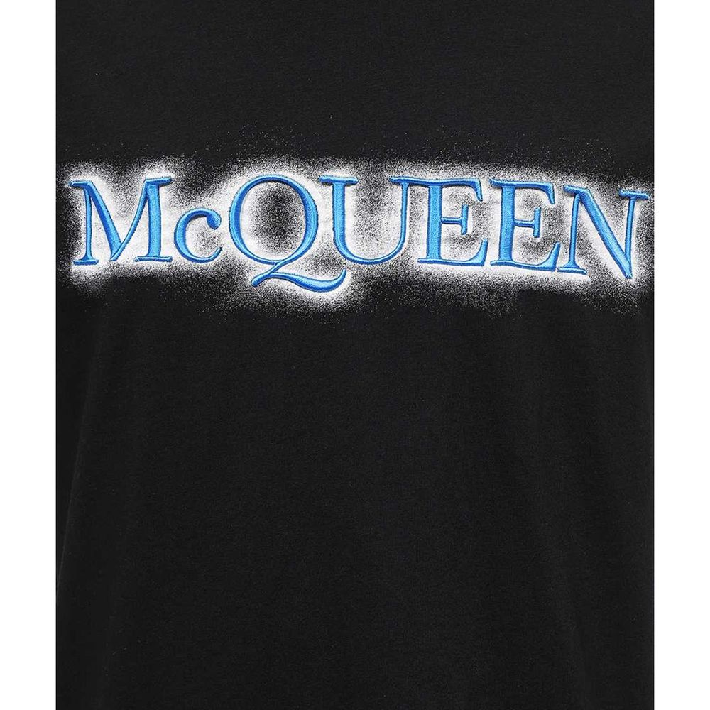 Alexander McQueen Logo-Print T-Shirt — Black, view 3