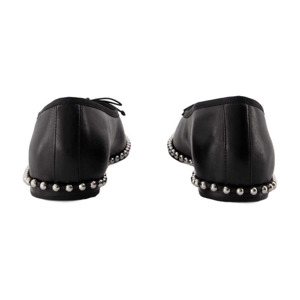 Alexander Wang Lina Ballchain Ballerina Flat — Black by Alexander Wang