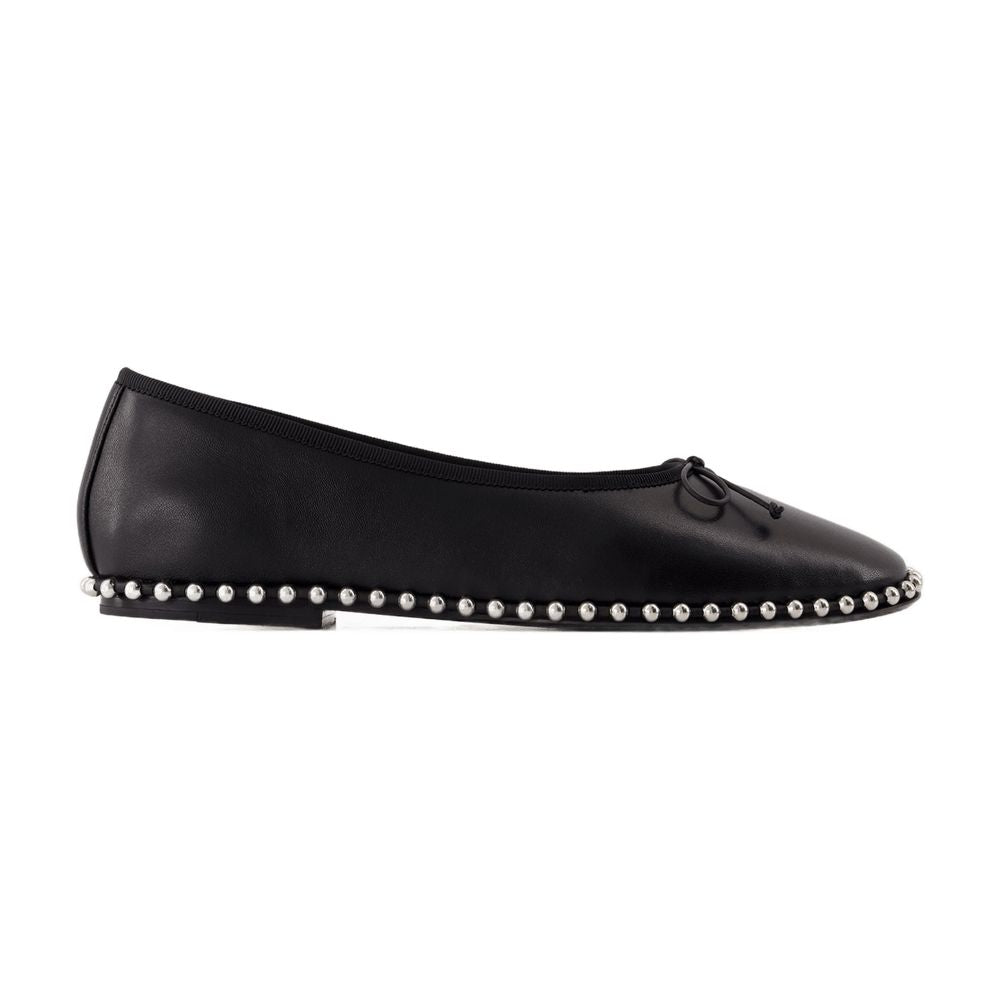 Alexander Wang Lina Ballchain Ballerina Flat — Black, view 2