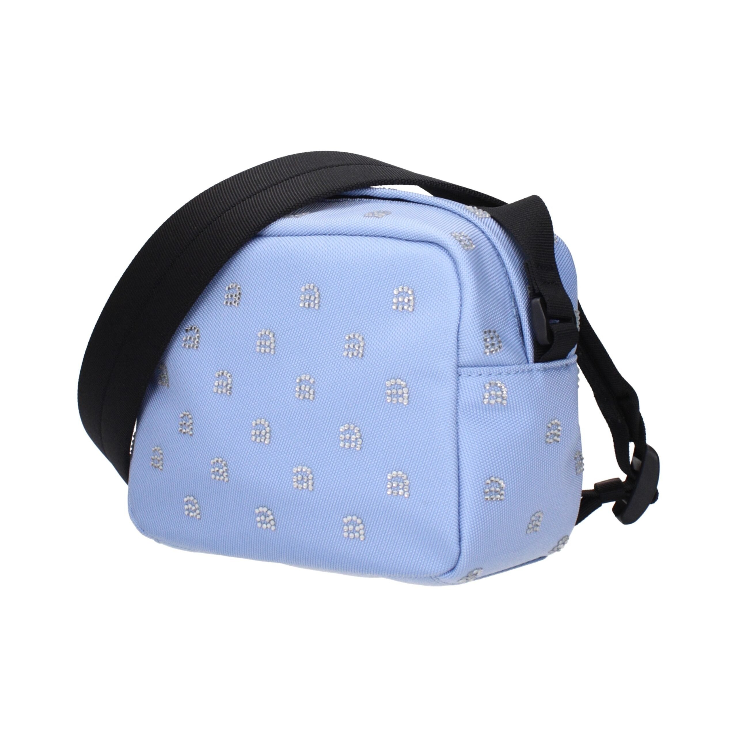 Alexander Wang Rhinestone-Embellished Fabric Crossbody Bag — Blue, view 2