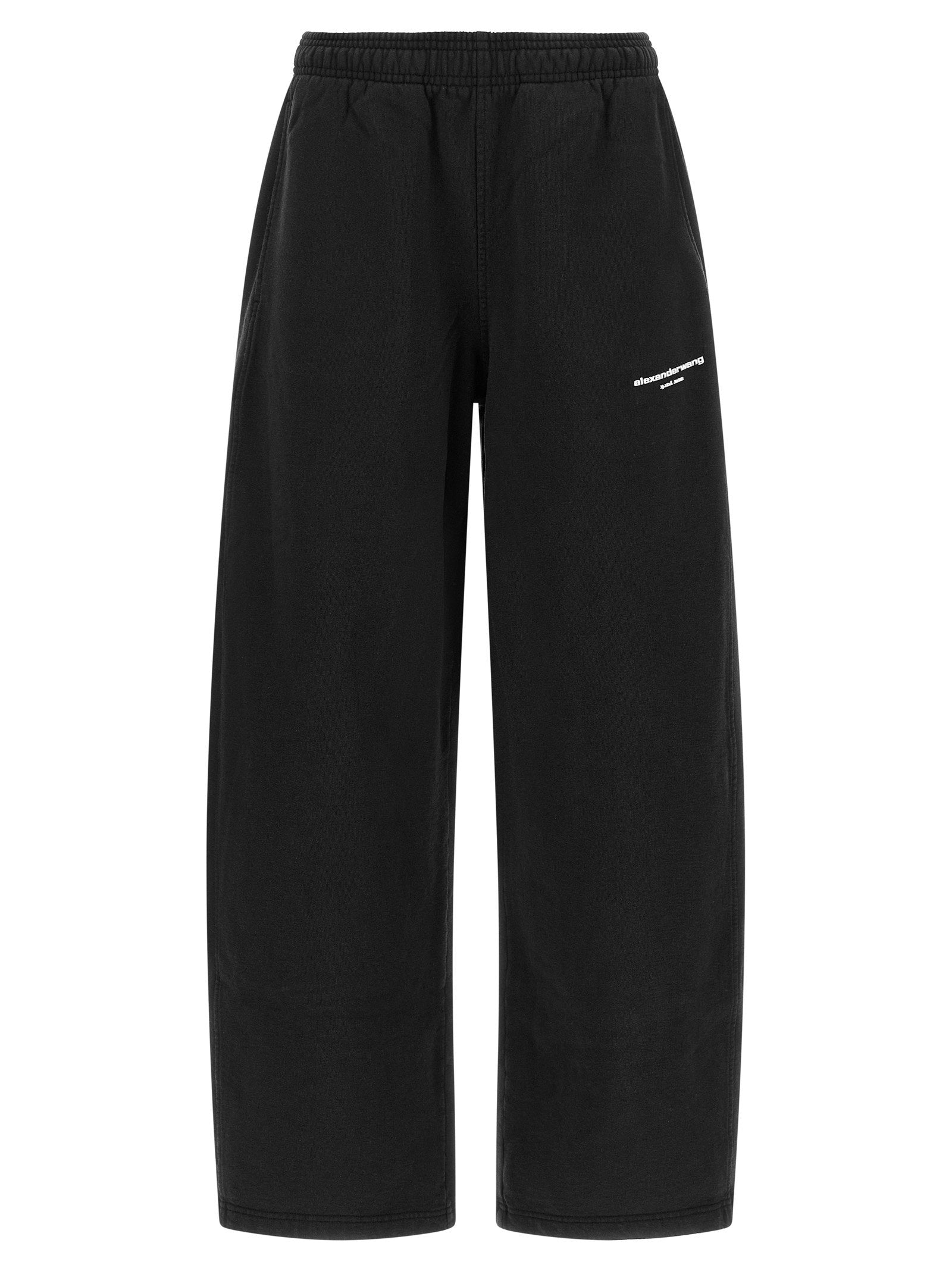 Alexander Wang Logo-Print Cotton Joggers — Black by Alexander Wang
