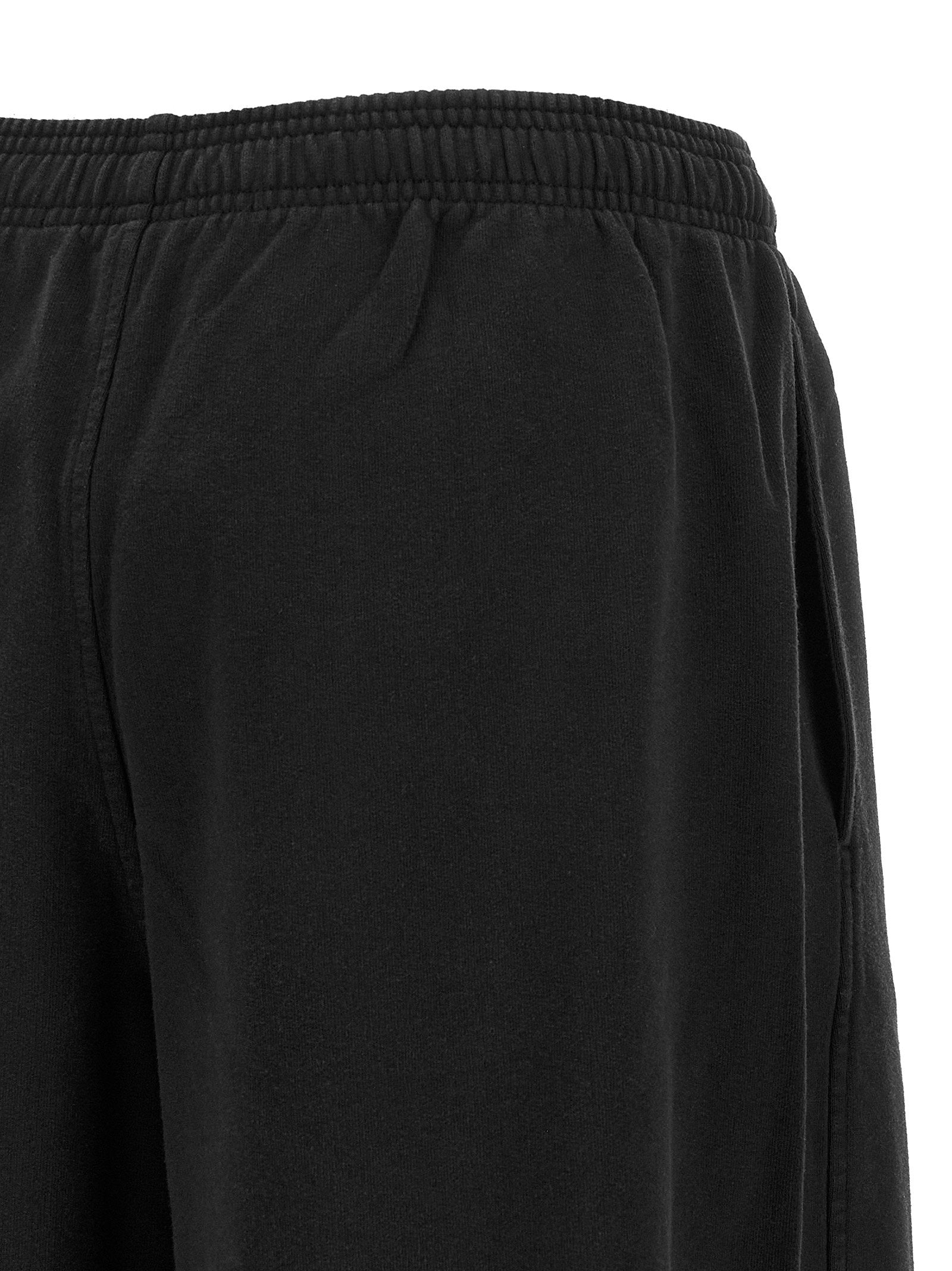Alexander Wang Logo-Print Cotton Joggers — Black, view 4