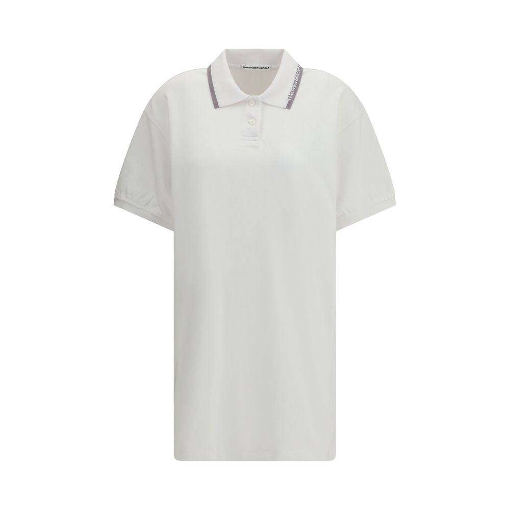 Alexander Wang Cotton Polo Dress Polo Dress — White by Alexander Wang