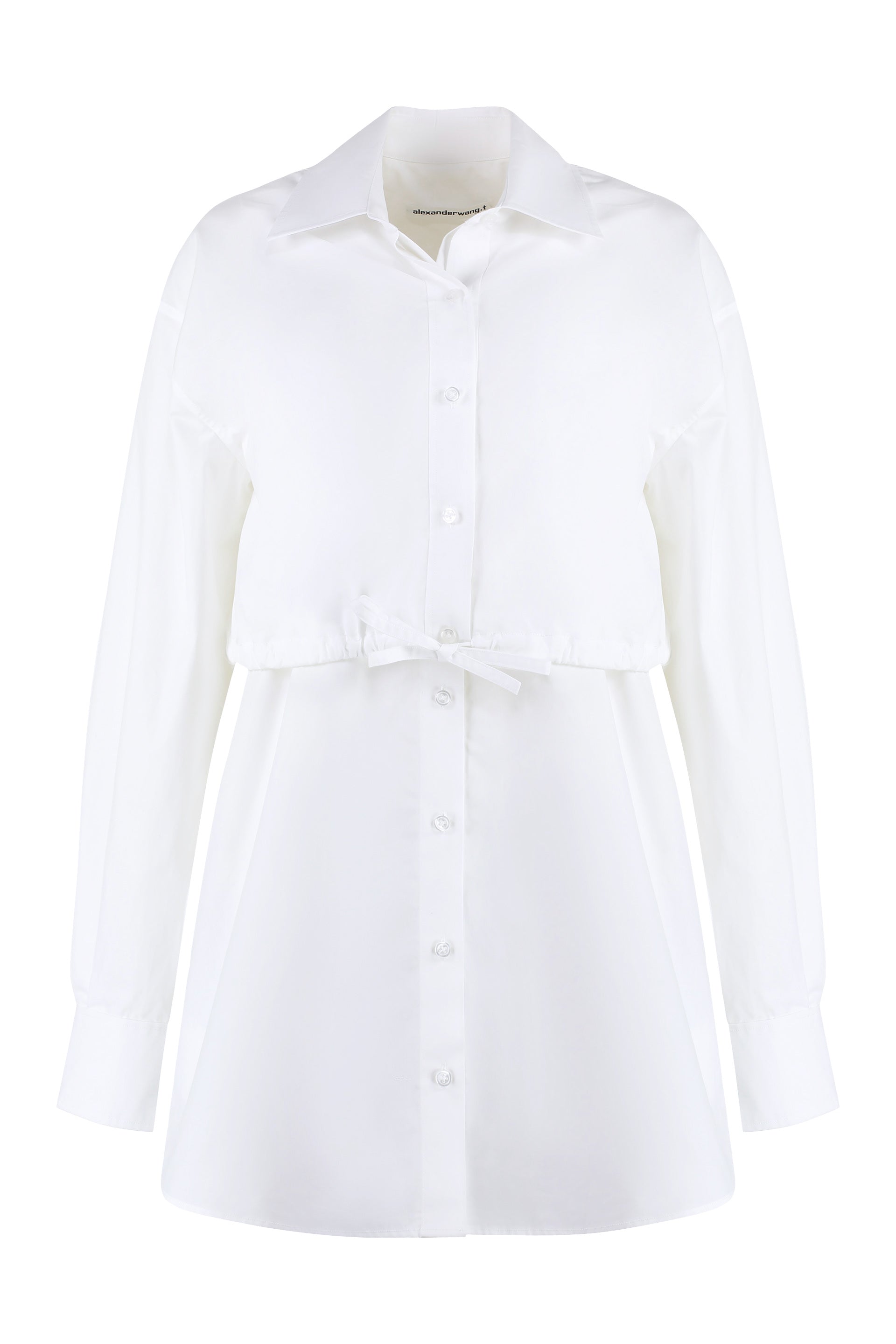 Alexander Wang Cotton Button-Front Shirtdress — White by Alexander Wang