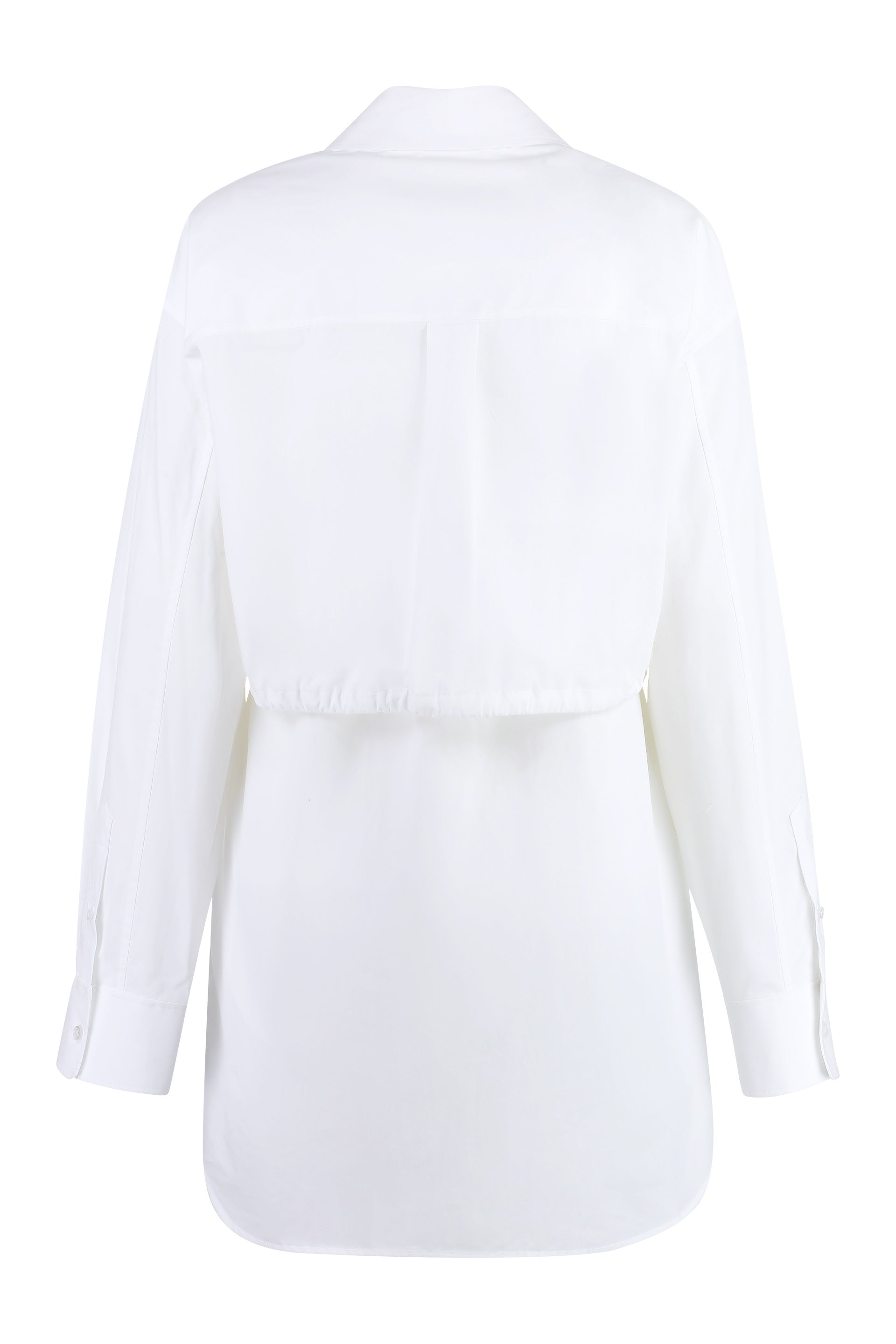 Alexander Wang Cotton Button-Front Shirtdress — White, view 2
