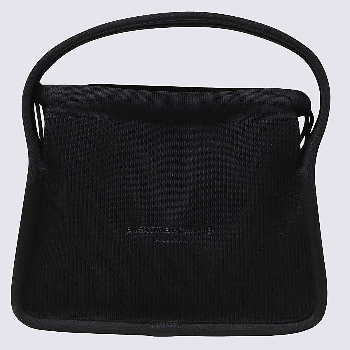 Alexander Wang Ribbed Cotton Shoulder Bag — Black by Alexander Wang