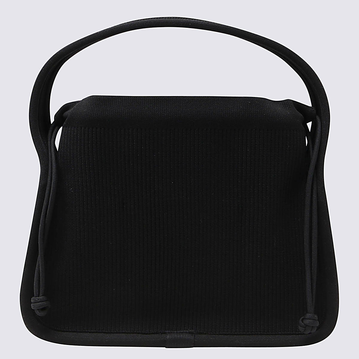 Alexander Wang Ribbed Cotton Shoulder Bag — Black, view 2