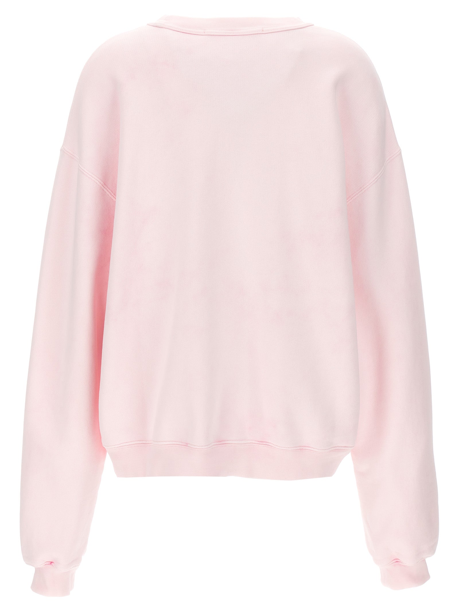 Alexander Wang Logo-Embroidered Cotton Sweatshirt — Pink, view 2