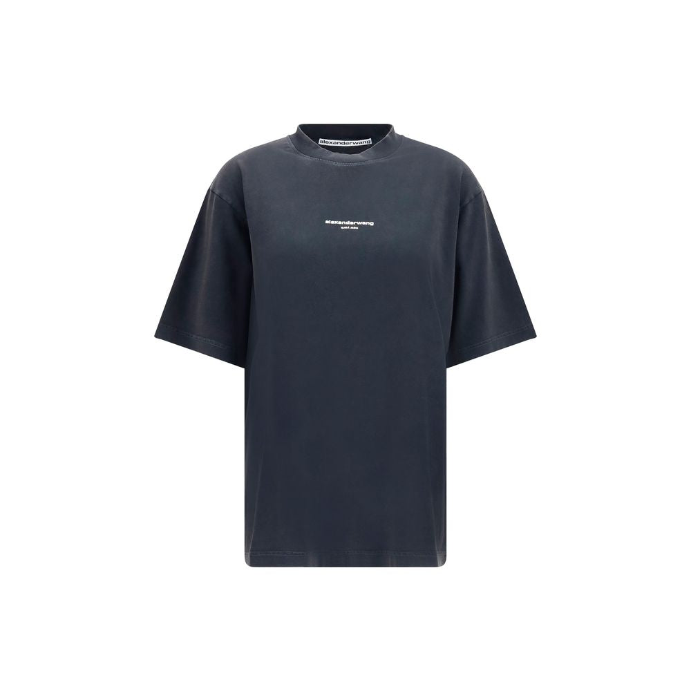 Alexander Wang Logo-Print Cotton T-Shirt — Gray by Alexander Wang
