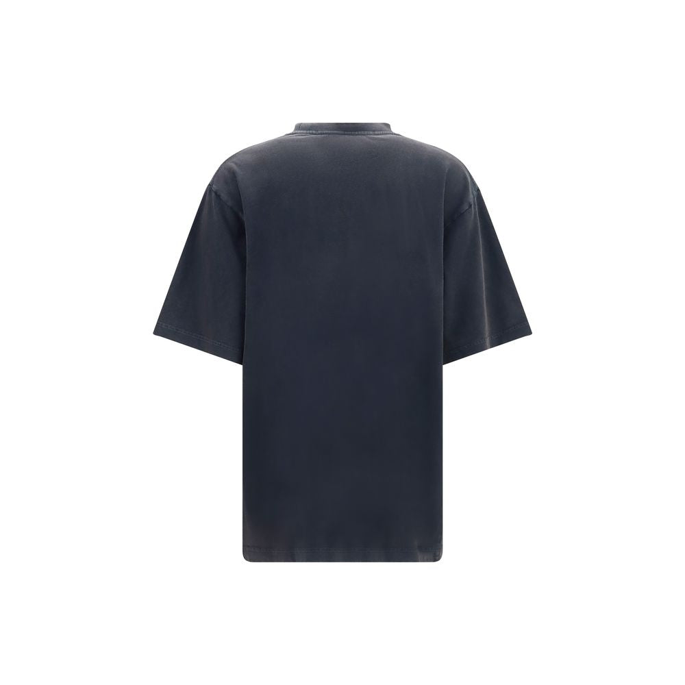 Alexander Wang Logo-Print Cotton T-Shirt — Gray, view 2