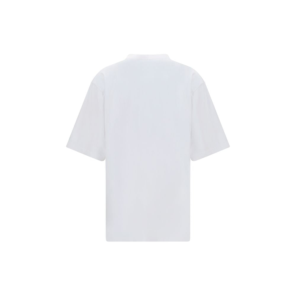 Alexander Wang Logo-Print Cotton T-Shirt — White, view 2