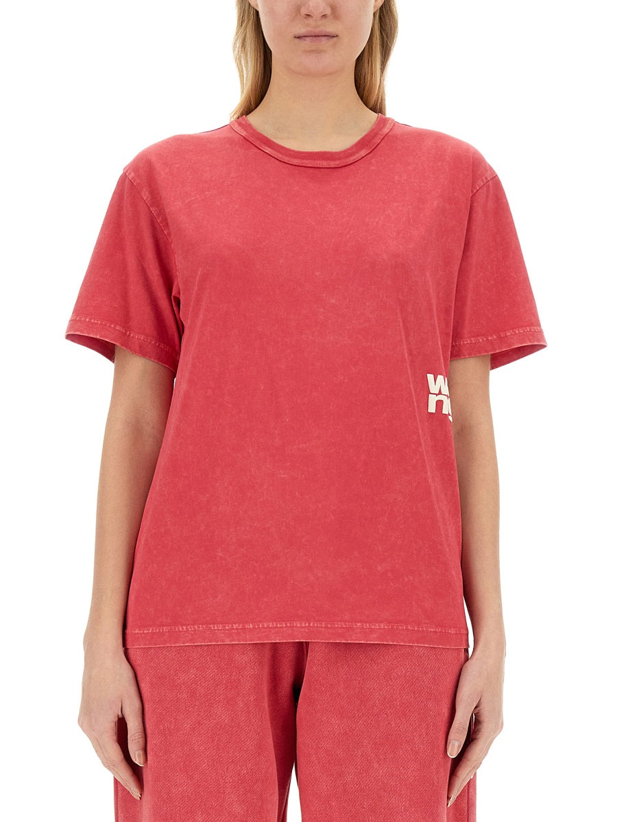 Alexanderwang.T Logo T-Shirt — Pink, view 3