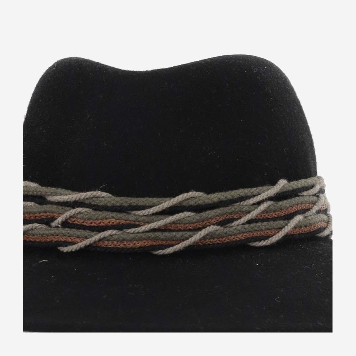 Alexia Alvarez De Toledo BACKXL Wool with Rope Trim Winter Hat — Black by Alexia Alvarez De Toledo
