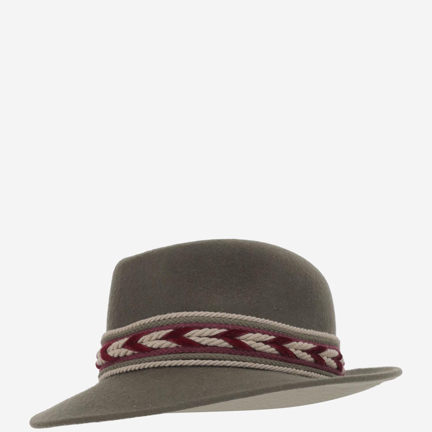 Alexia Alvarez De Toledo GREENHATBORDEAUXRIBBON Fedora Hat — Gray by Alexia Alvarez De Toledo